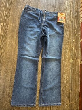 NWT Vintage Y2K Route 66 Women's Boot Cut Jeans W 31.5 High Rise Button Fly